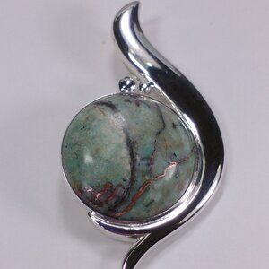 Jay King Native Copper, Cuprite, and Sterling Silver Pendant